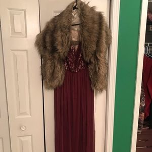 David’s bridal wine colored bridesmaid dress